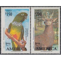 Chile 1182/83 1993 América Upaep animales MNH Chile 1182/83 1993 América Upaep animales MNH