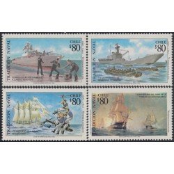Chile 1185/88 1993 Tradición Naval Barcos Veleros MNH Chile 1185/88 1993 Tradición Naval Barcos Veleros MNH
