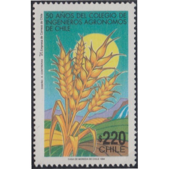 Chile 1201 1994 50 Años del colegio de ingenieros agrónomos de Chile MNH Chile 1201 1994 50 Años del colegio de ingenieros agrónomos de Chile MNH