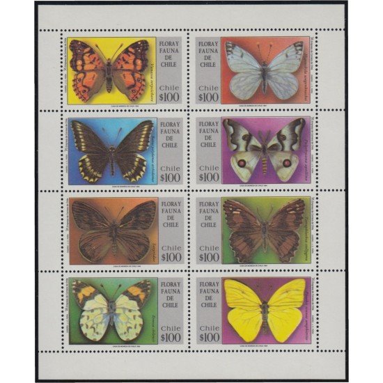 Chile 1208/15 1994 Mariposas Butterflies MNH