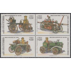 Chile 1216/19 1994 Carros antiguos de bomberos MNH Chile 1216/19 1994 Carros antiguos de bomberos MNH