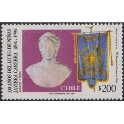 Chile 1220 1994 100 Años del liceo de niñas Javiera Carrera MNH Chile 1220 1994 100 Años del liceo de niñas Javiera Carrera MNH