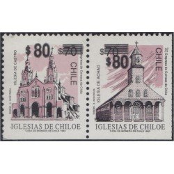 Chile 1230/31 1994 Iglesias de Chiloe MNH Chile 1230/31 1994 Iglesias de Chiloe MNH