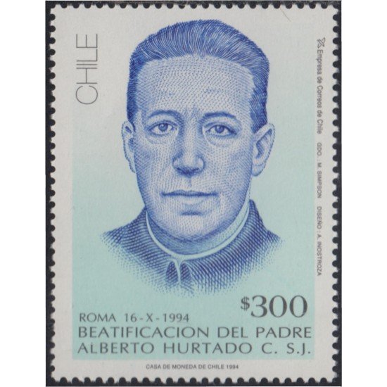 Chile 1233 1994 Padre Alberto Hurtado MNH Chile 1233 1994 Padre Alberto Hurtado MNH