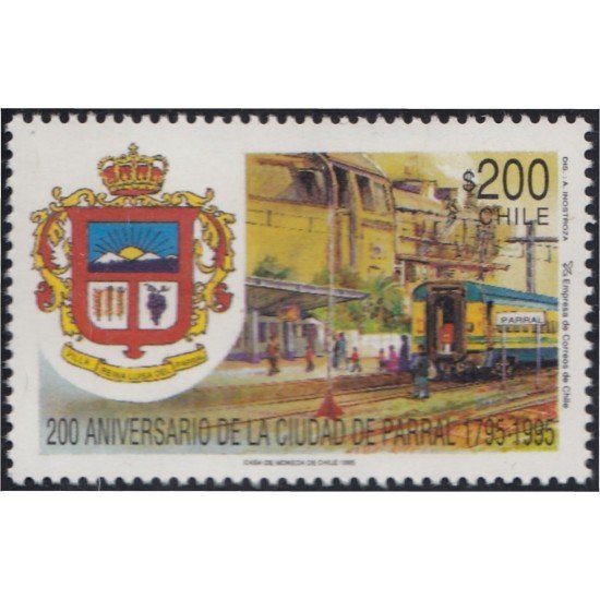 Chile 1258 1995 200º Aniversario de la Ciudad de Parral MNH
