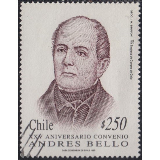 Chile 1269 1995 XXV Aniversario del Convenio Andrés Bello usado Chile 1269 1995 XXV Aniversario del Convenio Andrés Bello usado