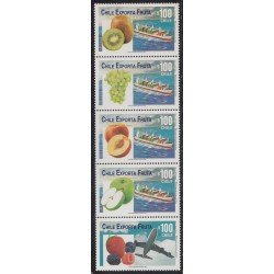 Chile 1283/87 1995 Exportación de frutas MNH Chile 1283/87 1995 Exportación de frutas MNH