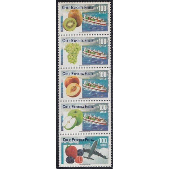Chile 1283/87 1995 Exportación de frutas MNH Chile 1283/87 1995 Exportación de frutas MNH