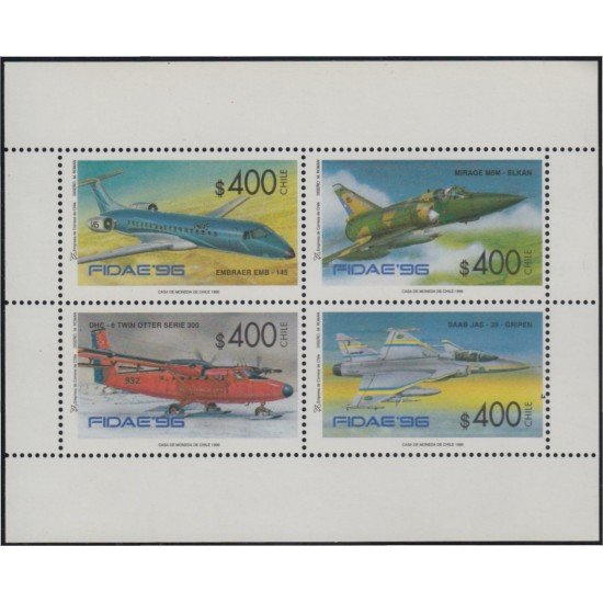 Chile 1299/02 1996 FIDAE 96 Aviones planes MNH Chile 1299/02 1996 FIDAE 96 Aviones planes MNH