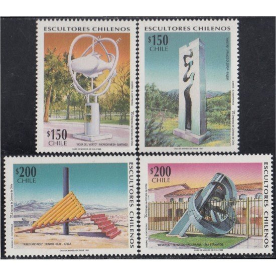 Chile 1367/70 1996 Esculturas chilenas MNH Chile 1367/70 1996 Esculturas chilenas MNH