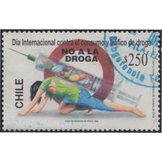 Chile 1371 1996 Día Internacional contra el consumo de drogas Usado Chile 1371 1996 Día Internacional contra el consumo de drogas Usado