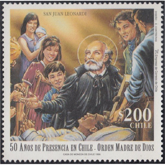 Chile 1385 1996 San Juan Leonardi Orden Madre Dios MNH Chile 1385 1996 San Juan Leonardi Orden Madre Dios MNH