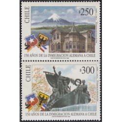 Chile 1386/87 1996 150 Años de la inmigración alemana a chile MNH Chile 1386/87 1996 150 Años de la inmigración alemana a chile MNH