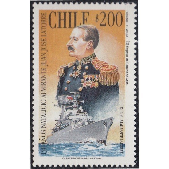 Chile 1398 1996 Almirante Juan José la Torre MNH Chile 1398 1996 Almirante Juan José la Torre MNH
