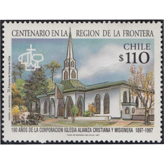 Chile 1410 1997 Iglesia Alianza Cristiana y Misionera MNH Chile 1410 1997 Iglesia Alianza Cristiana y Misionera MNH