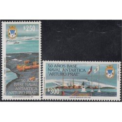 Chile 1412/13 1997 50 Años de la base naval antártica Arturo Prat MNH Chile 1412/13 1997 50 Años de la base naval antártica Arturo Prat MNH
