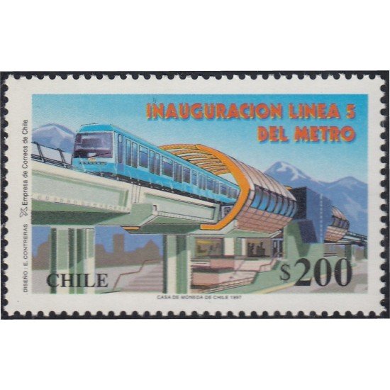 Chile 1415 1997 Inauguración línea 5 del metro MNH