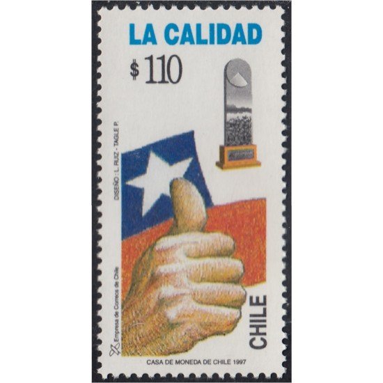 Chile 1426 1997 La Calidad Bandera MNH Chile 1426 1997 La Calidad Bandera MNH