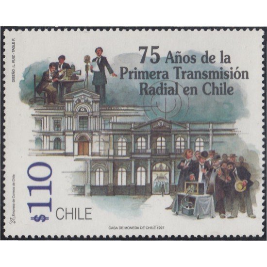 Chile 1427 1997 75 Años de primera transmisión radial en Chile MNH