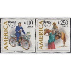 Chile 1428/29 1997 América Upaep El factor MNH Chile 1428/29 1997 América Upaep El factor MNH