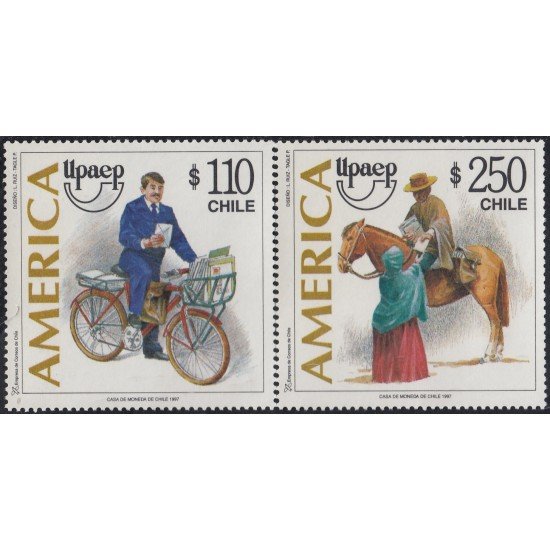 Chile 1428/29 1997 América Upaep El factor MNH Chile 1428/29 1997 América Upaep El factor MNH