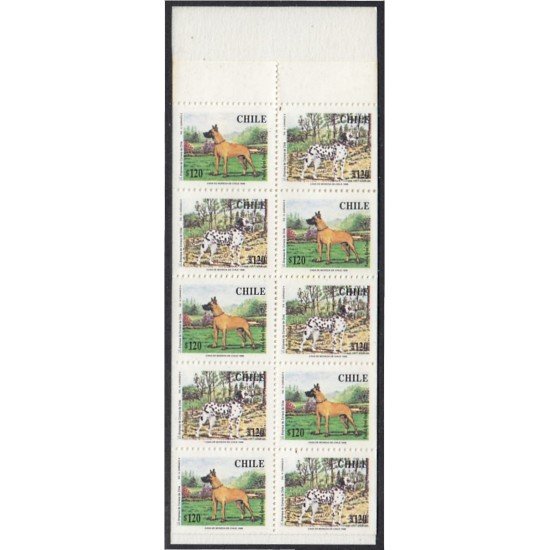 Chile 1439a/40a 1998 Perros Dogs carnet MNH Chile 1439a/40a 1998 Perros Dogs carnet MNH