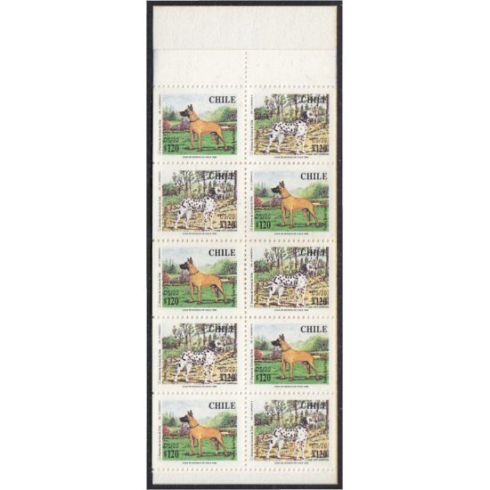 Chile 1441a/42a 1998 Perros Dogs carnet MNH