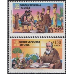Chile 1447/48 1998 150 Años orden capuchina MNH Chile 1447/48 1998 150 Años orden capuchina MNH