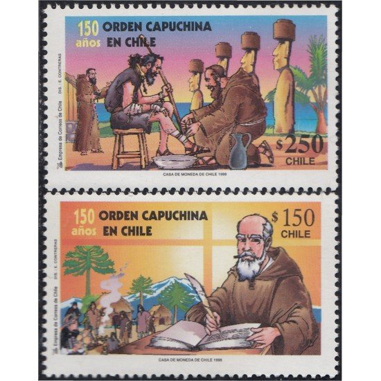 Chile 1447/48 1998 150 Años orden capuchina MNH