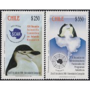 Chile 1455/56 1998 Antártica Chilena Pingüinos MNH