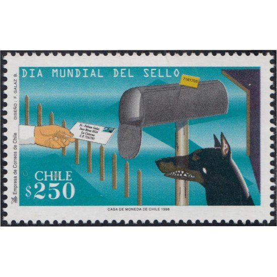 Chile 1465 1998 Día mundial del sello MNH