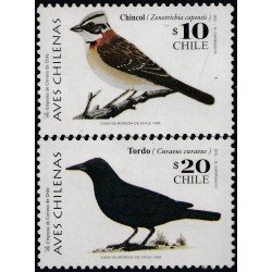 Chile 1472/73 1998 Aves Chilenas Tordo Chincol Birds MNH Chile 1472/73 1998 Aves Chilenas Tordo Chincol Birds MNH