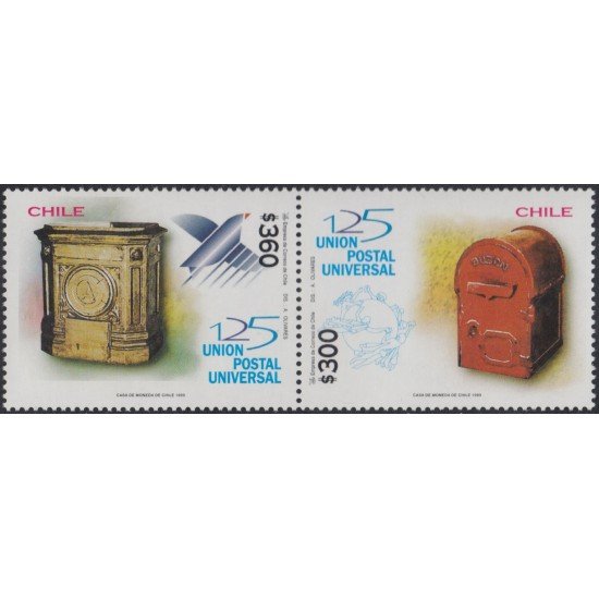 Chile 1511/12 1999 Unión Postal Universal Buzones MNH Chile 1511/12 1999 Unión Postal Universal Buzones MNH
