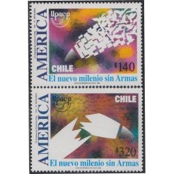 Chile 1513/14 1999 América Upaep Nuevo milenio sin armas MNH Chile 1513/14 1999 América Upaep Nuevo milenio sin armas MNH