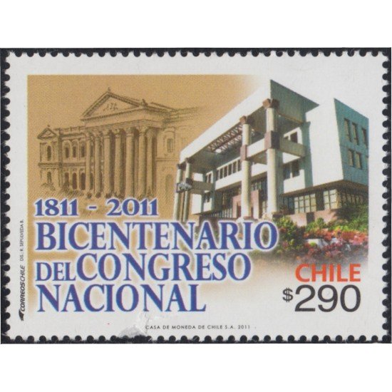 Chile 1985 2011 Bicentenario del Congreso Nacional MNH Chile 1985 2011 Bicentenario del Congreso Nacional MNH