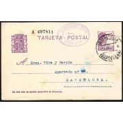 España Spain Entero Postal 69 Matrona 1934 Igualada