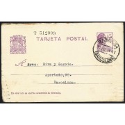 España Spain Entero Postal 69 Matrona 1934 Manresa