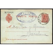 España Spain Entero Postal 49 Alfonso XIII 1917 Tortosa