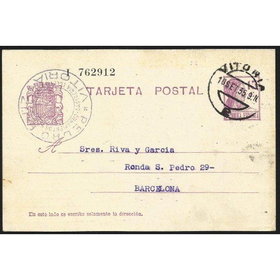 España Spain Entero Postal 69 Matrona 1935 Vitoria España Spain Entero Postal 69 Matrona 1935 Vitoria