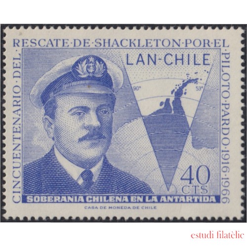 Chile A- 236 1967 50 Años del rescate de Shackleton por el piloto Pardo MNH