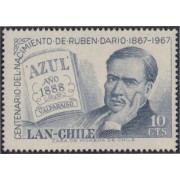 Chile A- 238 1967 Poeta latinoamericano Rubén Darío MNH Chile A- 238 1967 Poeta latinoamericano Rubén Darío MNH