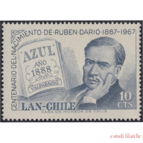 Chile A- 238 1967 Poeta latinoamericano Rubén Darío MNH