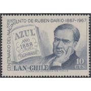 Chile A- 238 1967 Poeta latinoamericano Rubén Darío MH Chile A- 238 1967 Poeta latinoamericano Rubén Darío MH