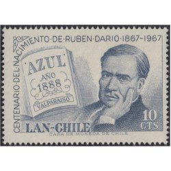 Chile A- 238 1967 Poeta latinoamericano Rubén Darío MH Chile A- 238 1967 Poeta latinoamericano Rubén Darío MH