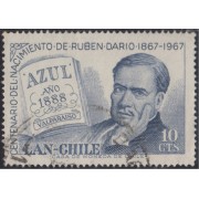 Chile A- 238 1967 Poeta latinoamericano Rubén Darío usado Chile A- 238 1967 Poeta latinoamericano Rubén Darío usado