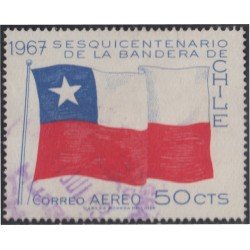 Chile A- 242 1967 150 Años de la Bandera Nacional usado Chile A- 242 1967 150 Años de la Bandera Nacional usado