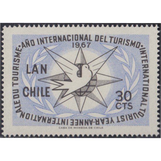 Chile A- 244 1967 Año Internacional del Turismo MNH Chile A- 244 1967 Año Internacional del Turismo MNH