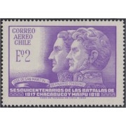 Chile A- 245 1968 150 Años de las batallas de Chacabuco y Maipú MNH Chile A- 245 1968 150 Años de las batallas de Chacabuco y Maipú MNH