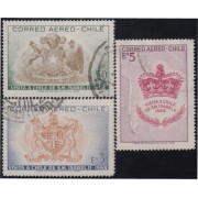 Chile A- 250/52 1968 Visita de La Reina Isabel II a Chile usados Chile A- 250/52 1968 Visita de La Reina Isabel II a Chile usados