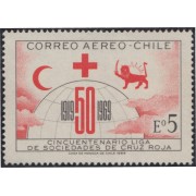 Chile A- 256 1968 50 Años de la liga de sociedades de la Cruz Roja  MNH